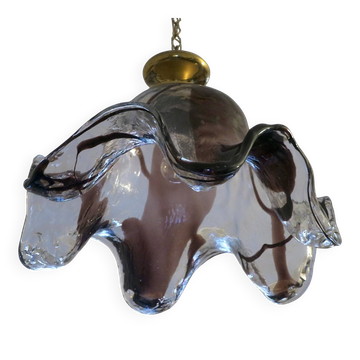 Suspension en verre artistique, Pertti Santalahti pour Humppila, Norvège, années 1960.