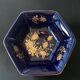 Vintage footed cup bareuther bavaria, cobalt and gold porcelain, 1st year.