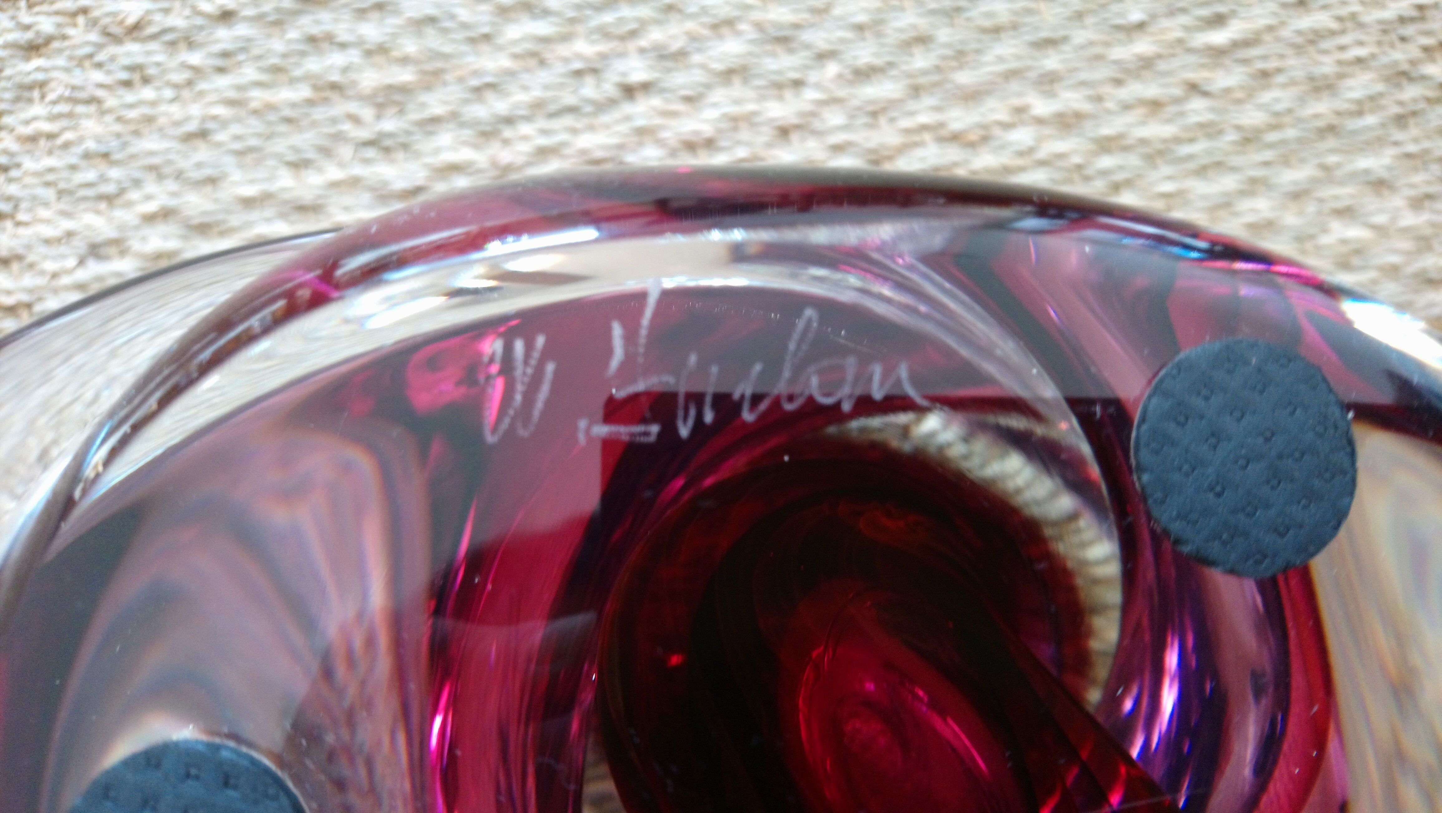 Imposing Murano of Walter FURLAN for 60s Bisanzio glass vase