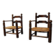 Paire de fauteuils en chêne, années 1940
