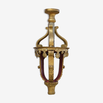 Procession Lantern Golden Wood Chandelier