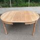 Table à manger ronde extensible Louis Philippe décapée en merisier massif 1