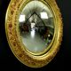 19th century French Gilt  butler mirror with roses and birds