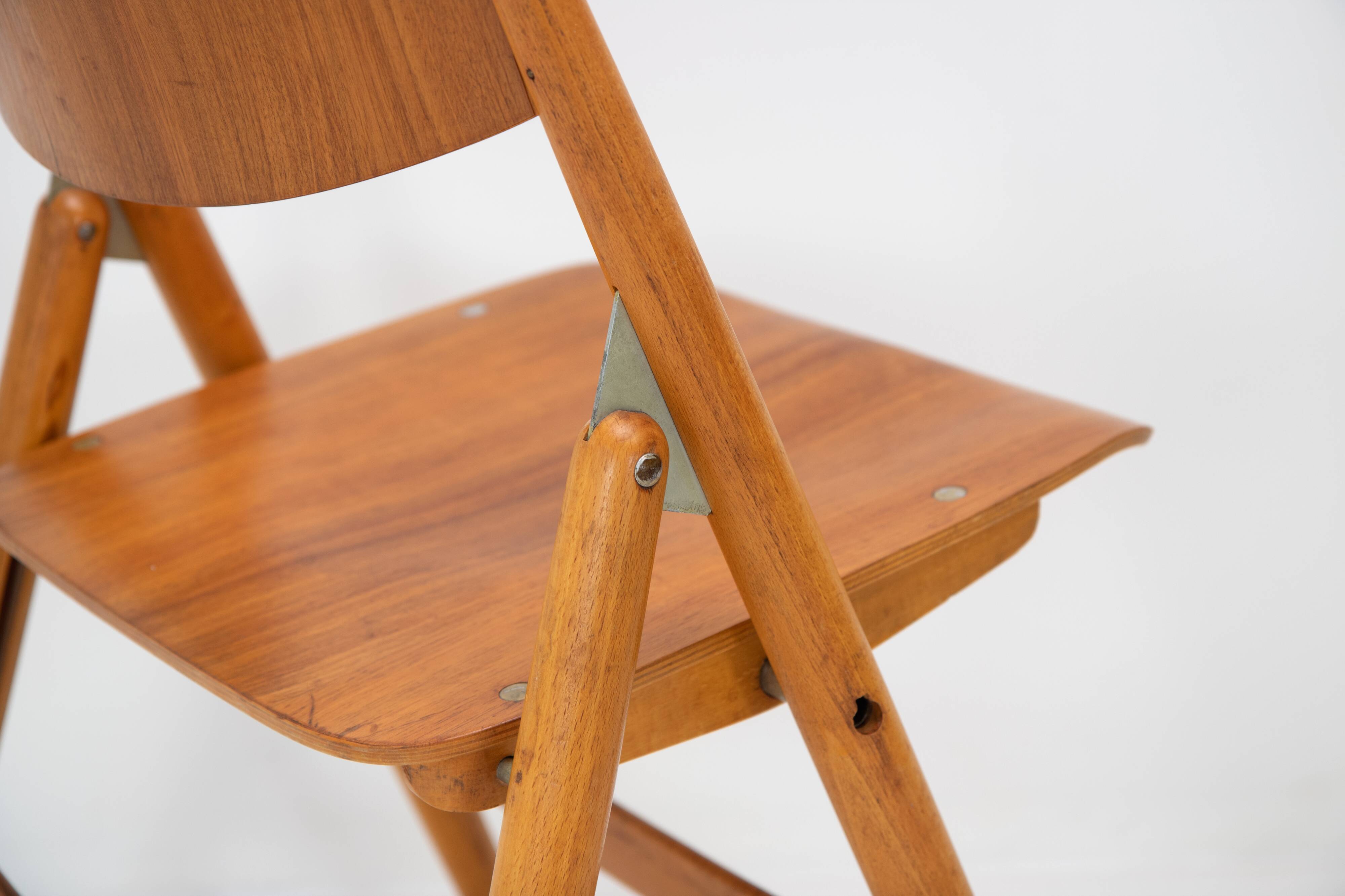 Set of 4 Egon Eiermann SE18 Folding Chairs