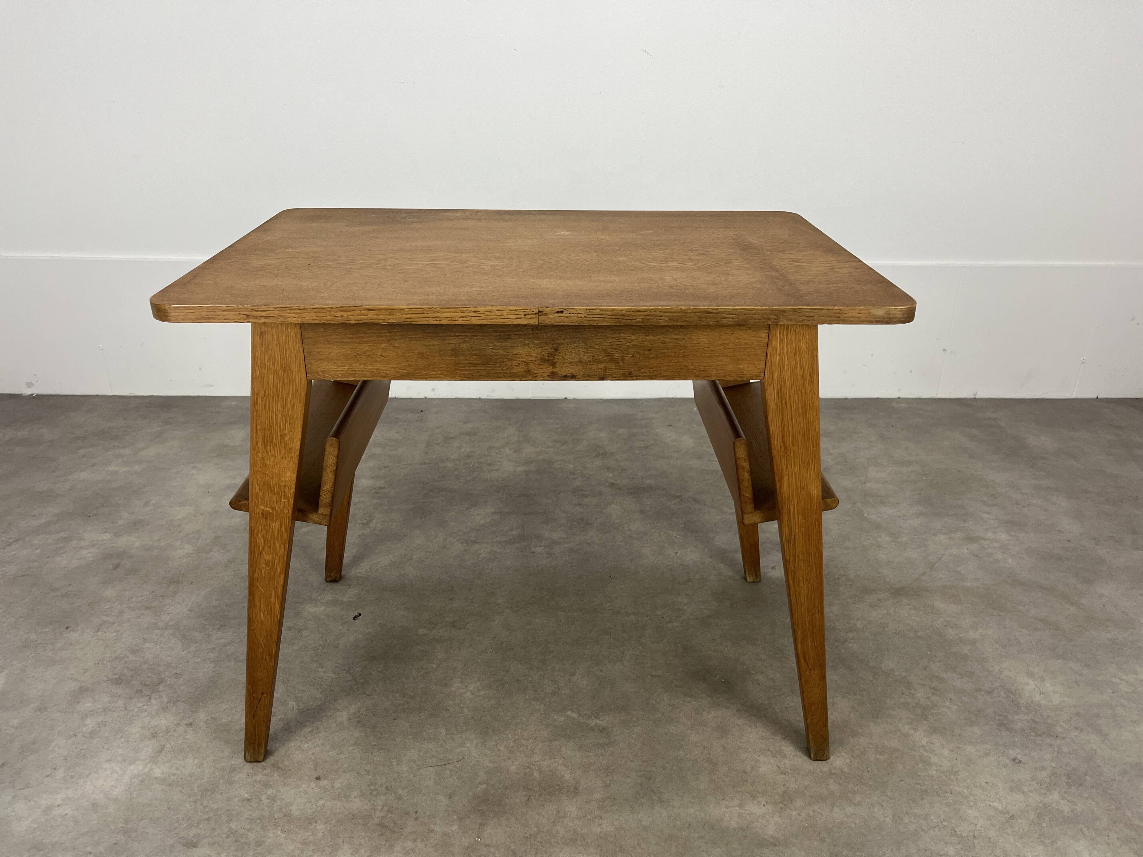 Reconstruction-style compass-legged desk, 1950s