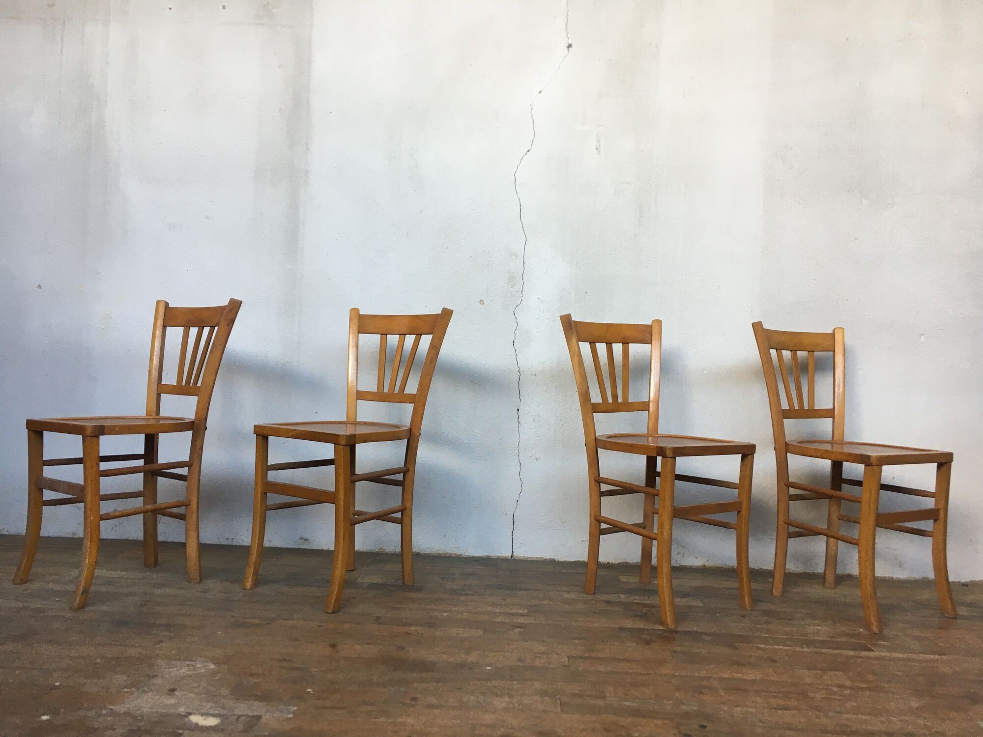 Série de 6 chaises bistrot Baumann troquet brasserie parisienne