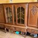 Large antique oak carved display cabinet – Louis style