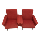 Vintage red armchairs