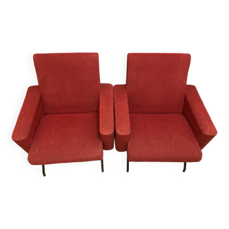 Vintage red armchairs