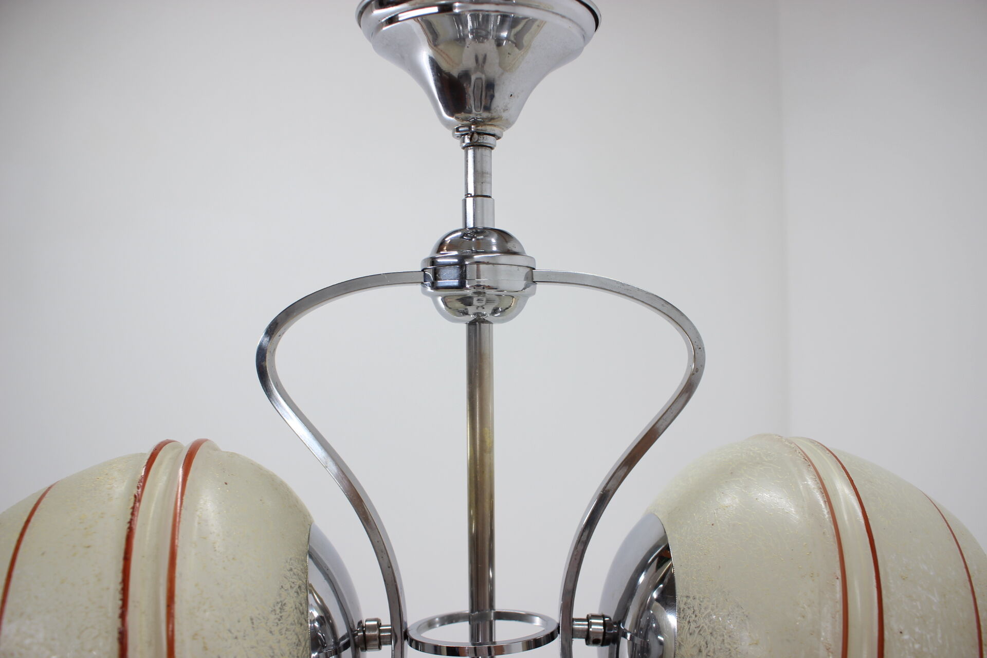 Chrome plated art deco chandelier, 1930‘s