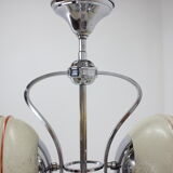 Chrome plated art deco chandelier, 1930‘s