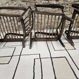 Set of 3 vintage Knoll Antimott armchairs 1960