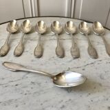 Set of 8 large silver spoons 30s