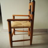 Old straw chair for children