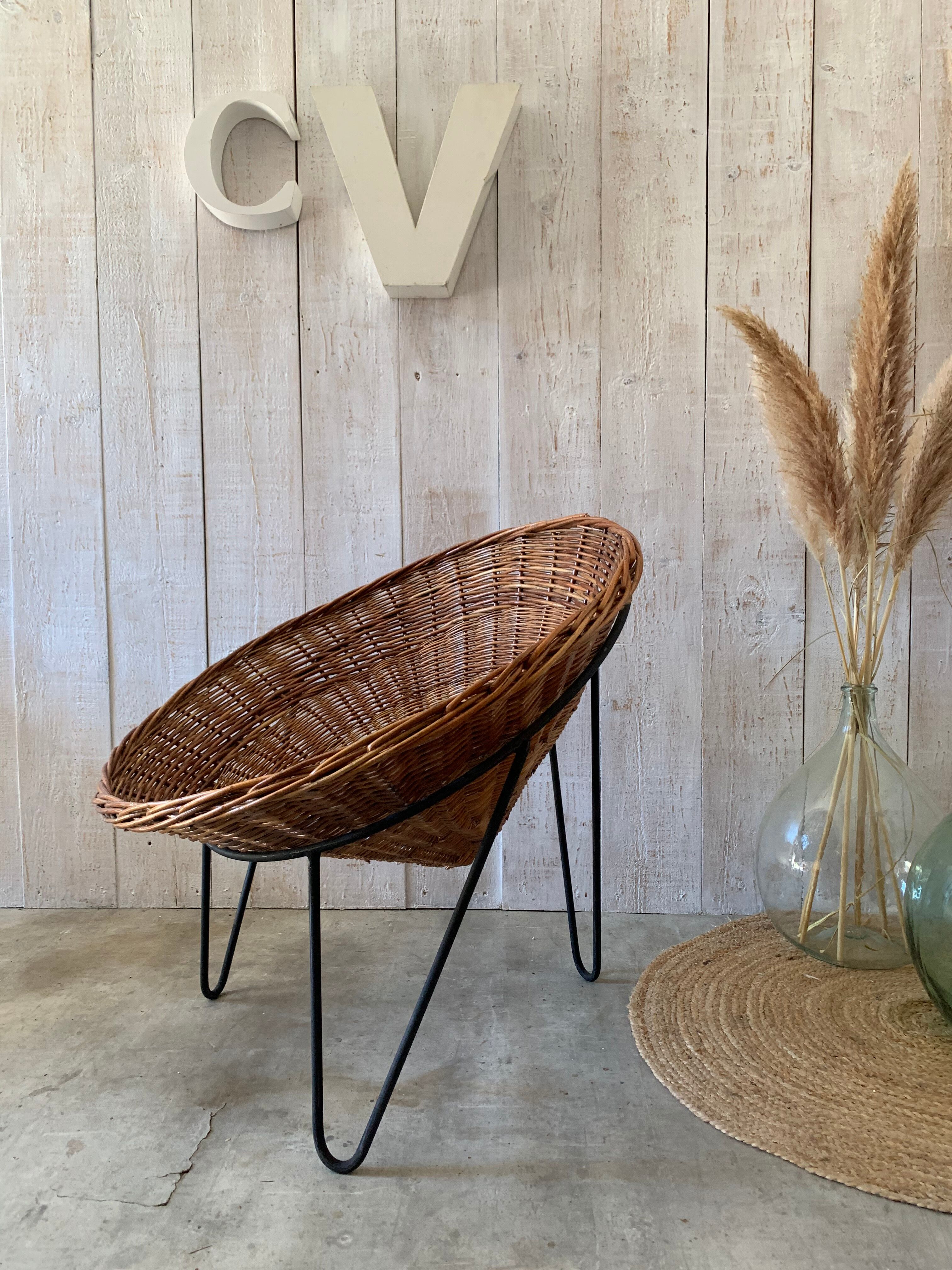 Pair of armchairs "baskets"