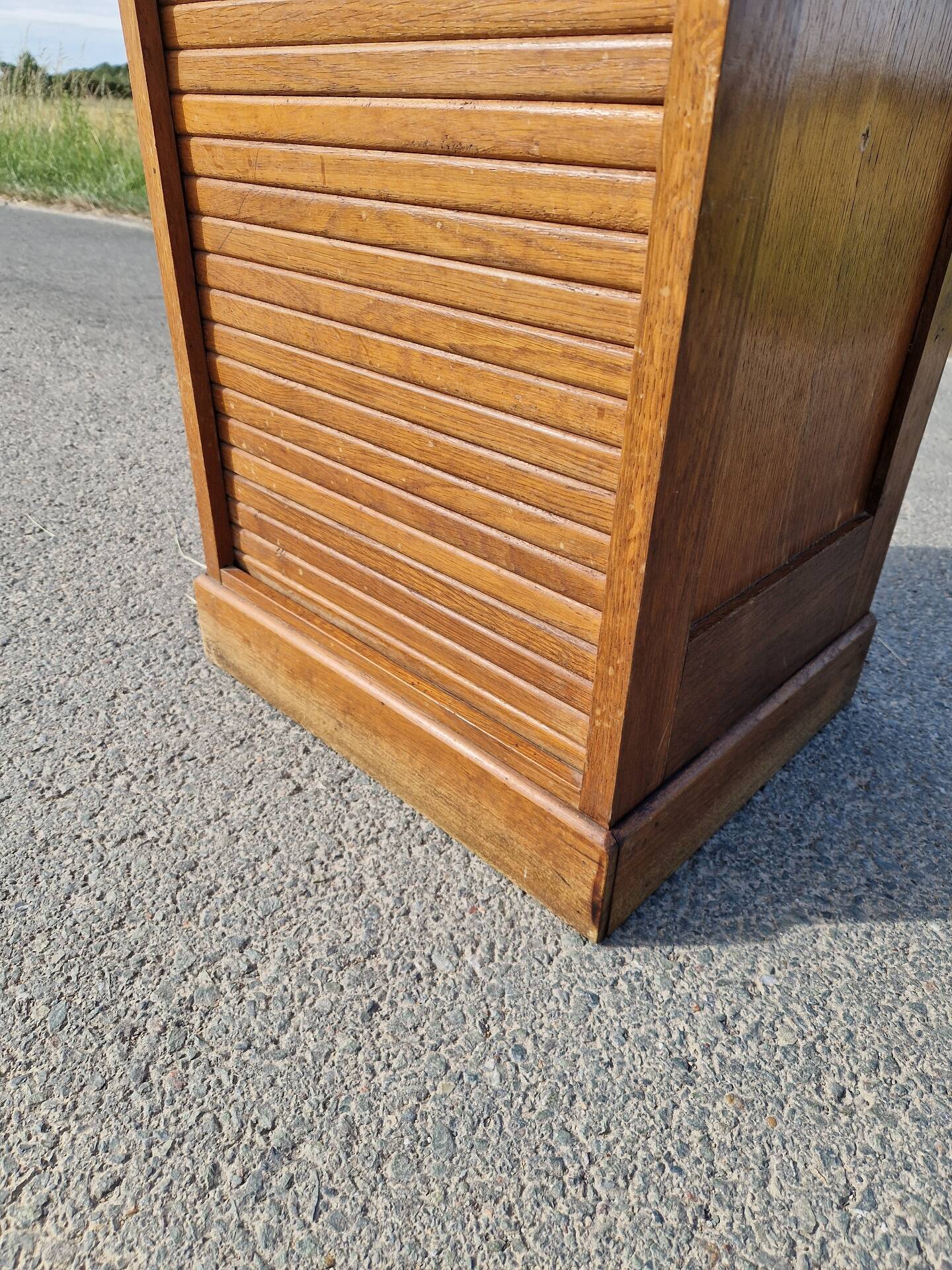 Art Deco filing cabinet with curtain 120 cm