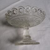 Cup on foot openwork chiseled glass