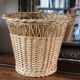 Vintage wicker willow paper bin