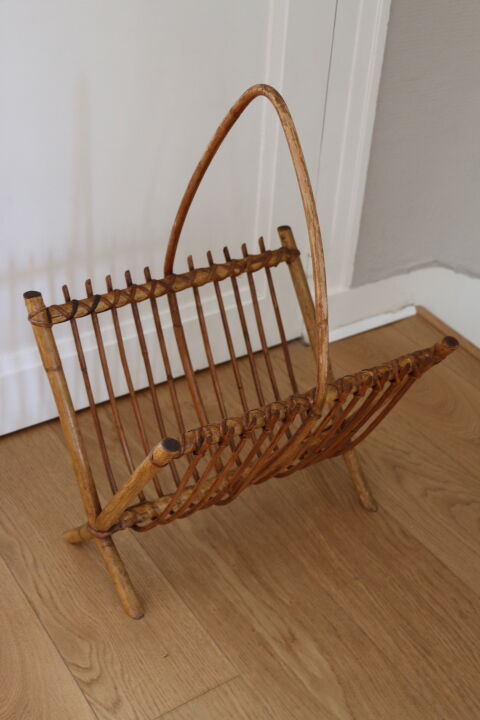 Rattan magazine holders