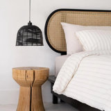 Black wicker pendant light