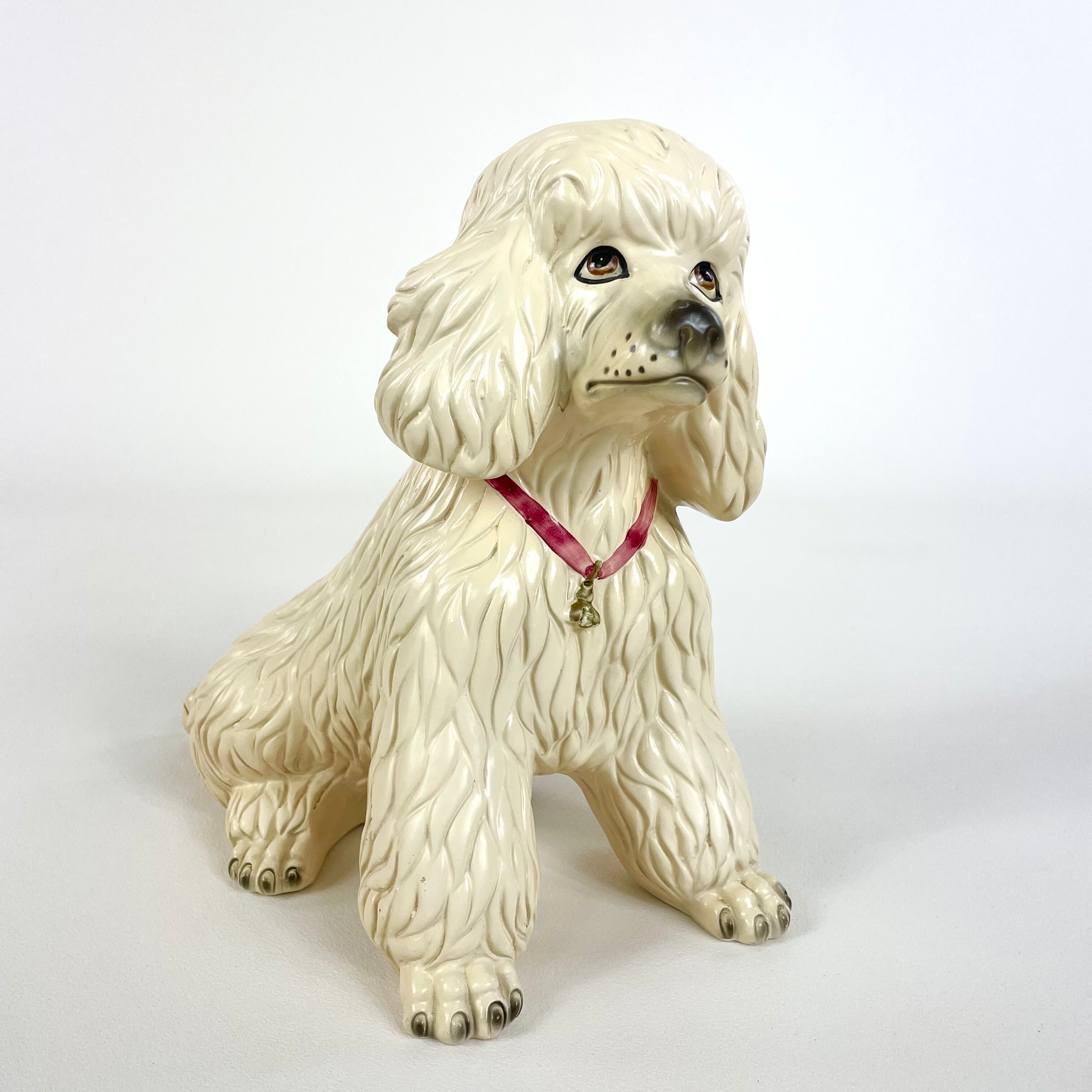 Pair of poodles, ceramics, Mid-century