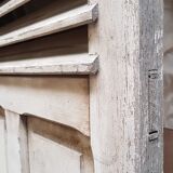 Pair of antique oak slatted shutters measuring 273 cm
