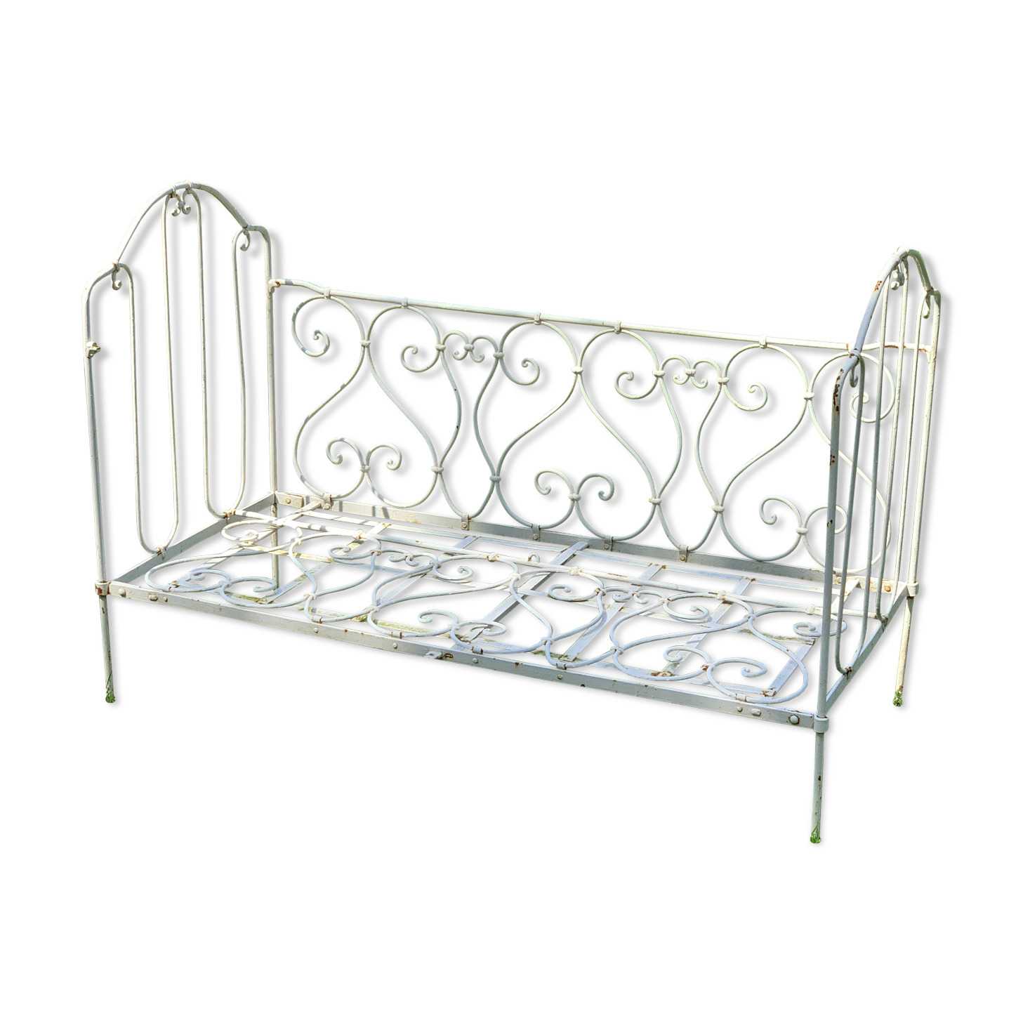 Child bench in ideal wrought iron garden
