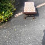 Wrought iron ceramic coffee table