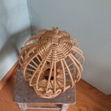 Wicker rattan marotte hat head