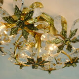 Palwa ceiling fixture glass blossom light 1970s