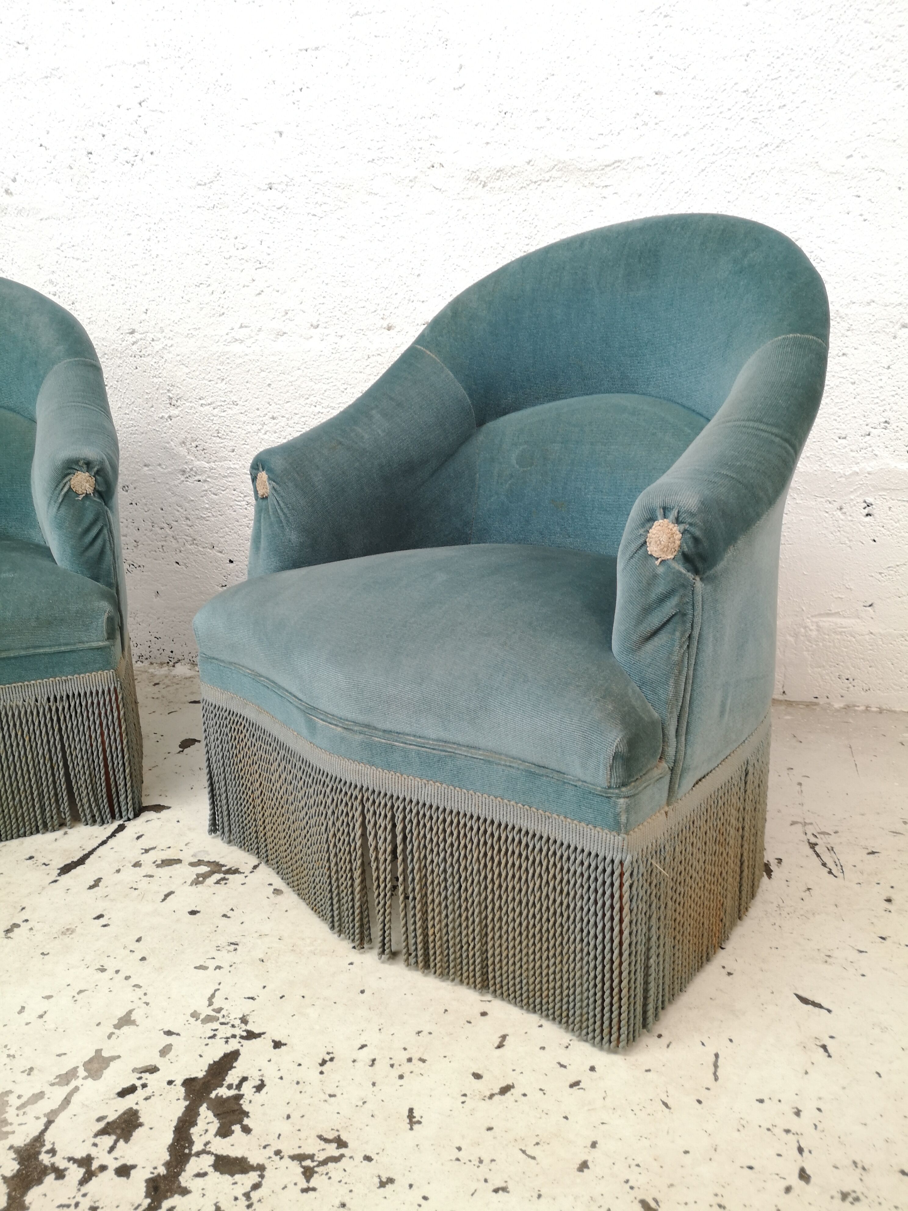 Pair of armchairs blue