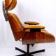 Lounge chair & son ottoman - leather & alu, xxth century