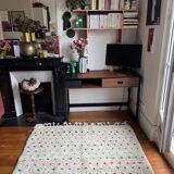 Berber Beni Ouarain handmade rug with small colorful polka dots