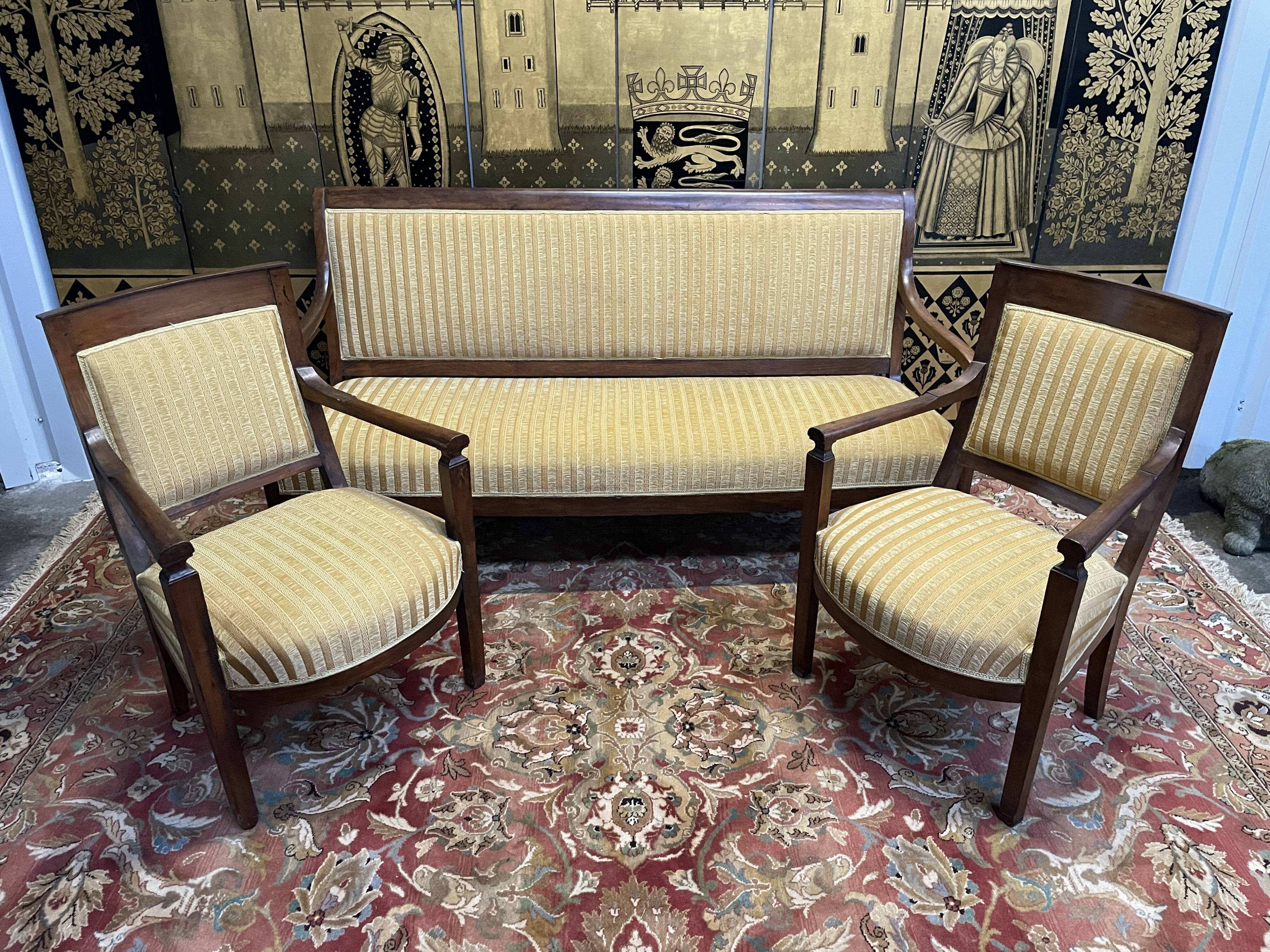 Empire walnut period living room