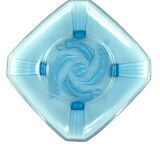 Verreries Des Hanots, 'Naiads' molded glass tray, France 1930s