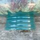 Vintage fruit bowl cab ceramic from bordeaux in green terracotta.