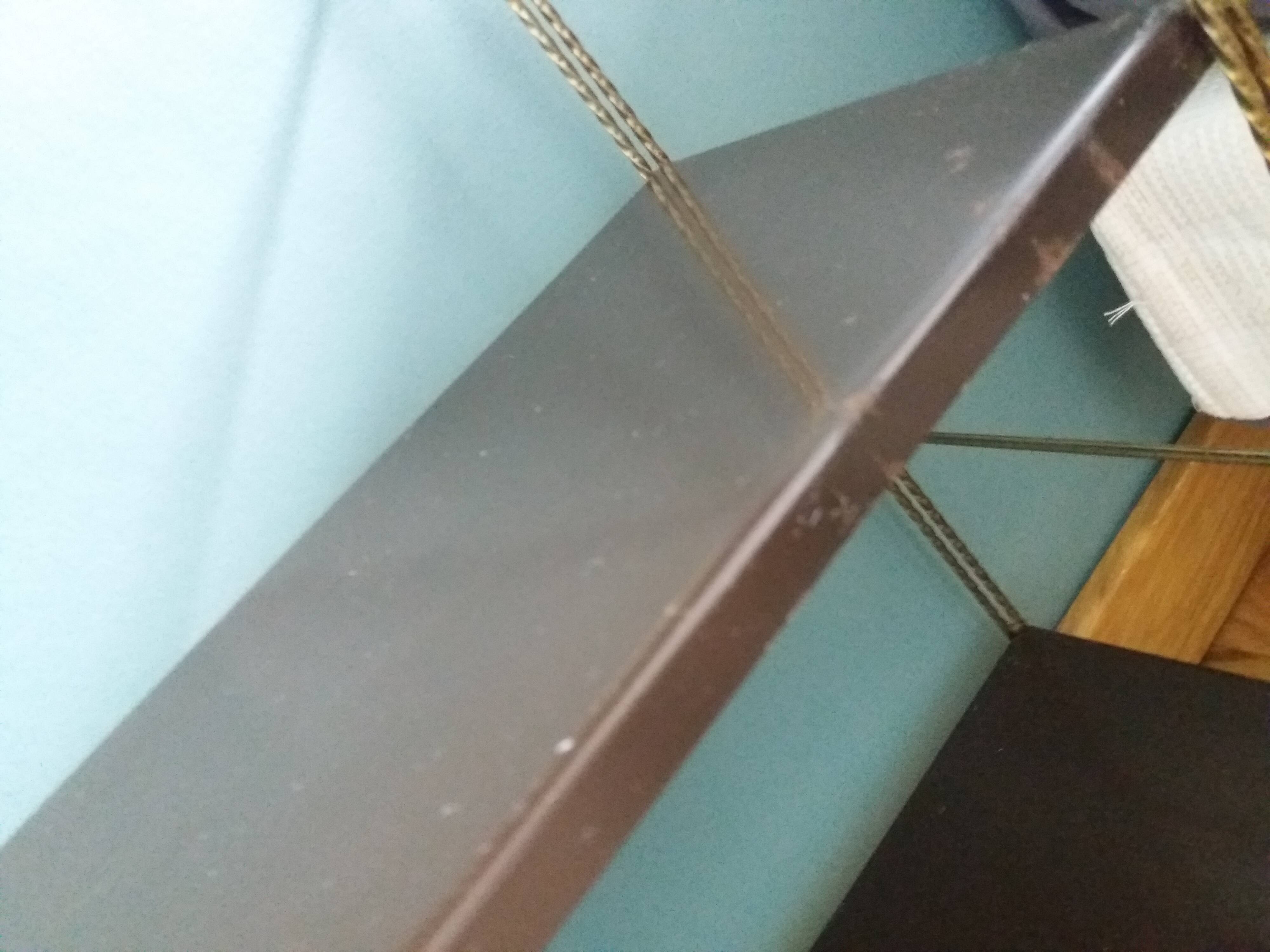 String twisted metal wall shelves