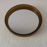 Miroir rond Gilac plexi fumé années 70