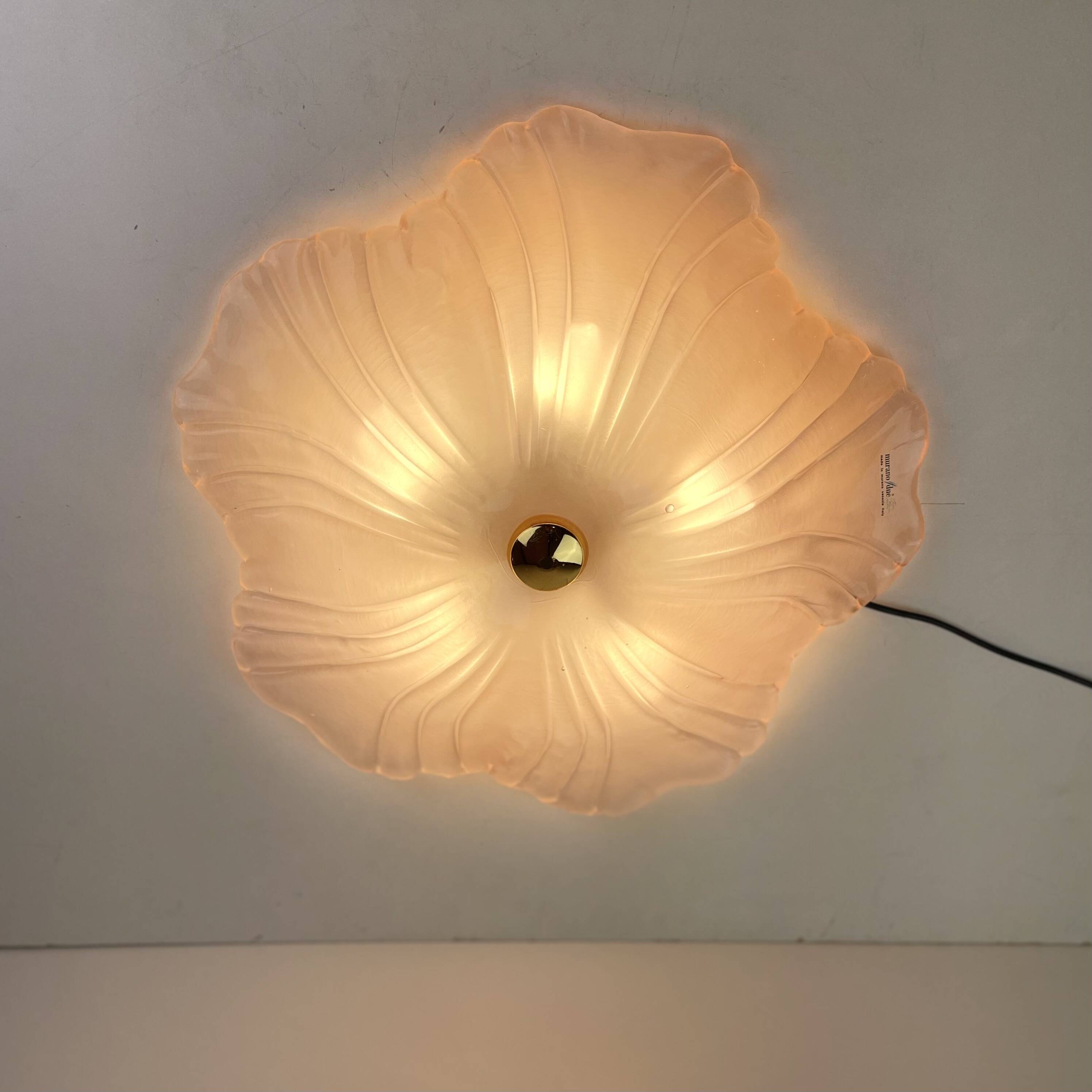 Flower Ceiling Lamp by Murano Due, 1980s