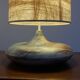 High pair of table lamps in Ceramic and raffia shade - France 1960
