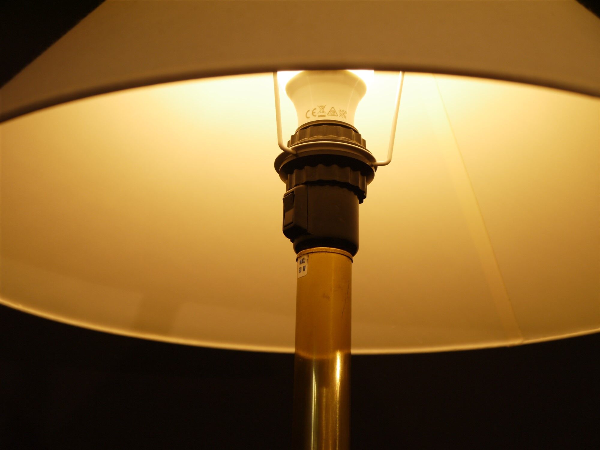 Vintage brass floor lamp