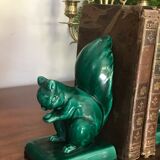 Pair of Art Deco ceramic book clamts