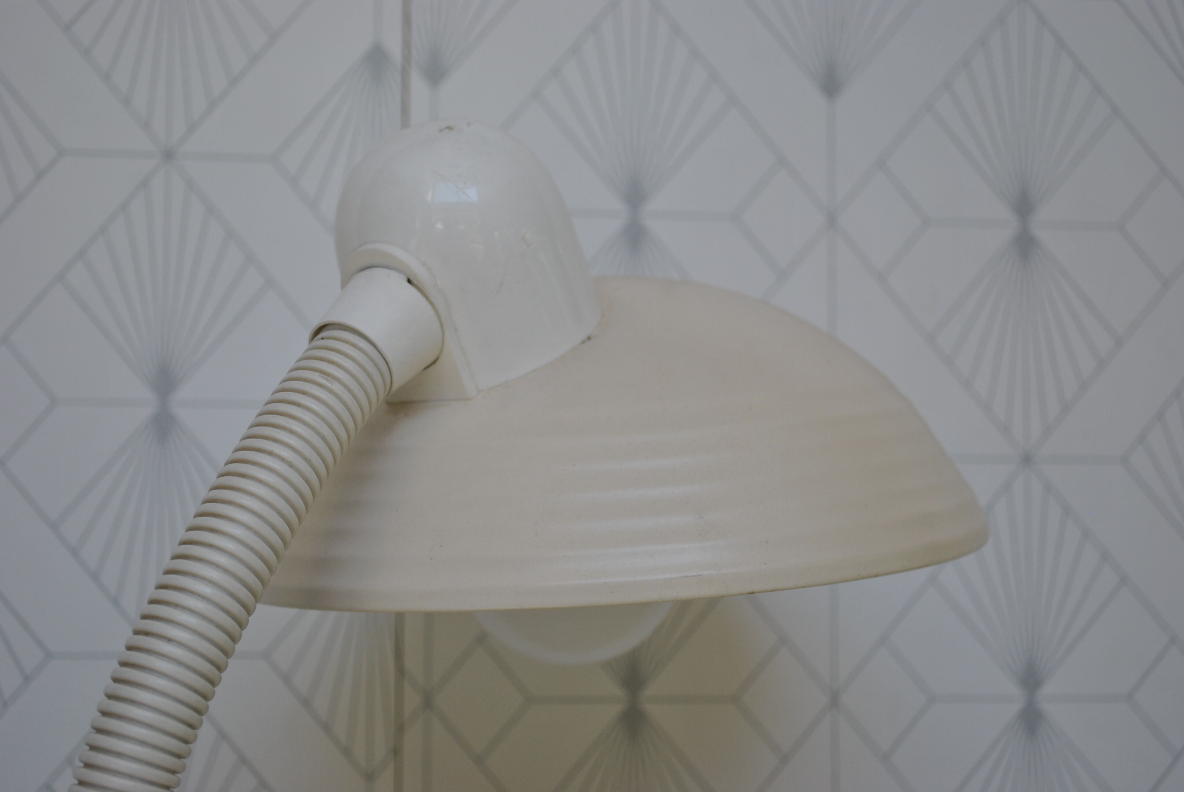 Vintage white Aluminor lamp