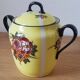 Vintage floral porcelain sugar bowl