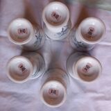 Lot 6 petits mazagrans porcelaine FD Chauvigny
