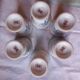 Lot of 6 small porcelain mazagrans FD Chauvigny