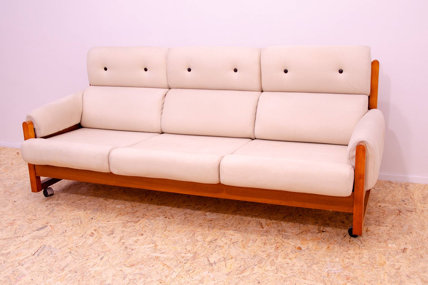 Canapé trois places vintage de style scandinave, 1970