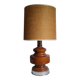 Vintage table lamp in glazed ceramic and chrome metal – 1970s