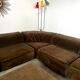 Old vintage modular sofa 6 elements of the 70s velvet / design