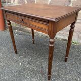 Small desk table in vintage pitchpin